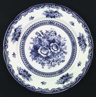 Nasco (Japan) Old Vienna Dinner Plate, Fine China Dinnerware   Blue & White Flor