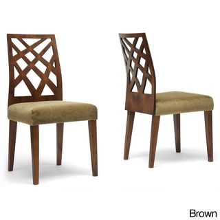 Baxton Studio Marla Microfiber Modern Dining Chairs (set Of 2)