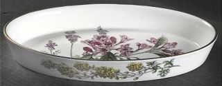 Spode Stafford Flowers (Bone) 12 Oval Baker Oven To Table, Fine China Dinnerwar