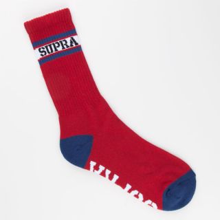 Mark Mens Crew Socks Red One Size For Men 217392300