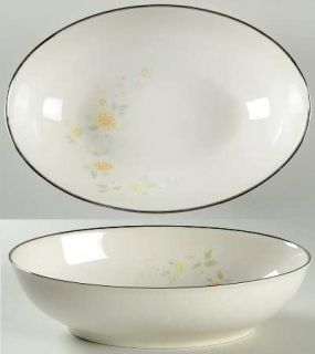 Noritake Miyako 9 Oval Vegetable Bowl, Fine China Dinnerware   Yellow/Orange/Wh