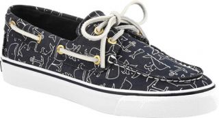 Womens Sperry Top Sider Bahama 2 Eye   Navy Whale Critter Casual Shoes