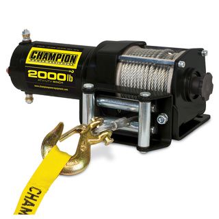 Champion 2000 pound Atv/ Utv Winch Kit (yellow/blackProduct weight 20 poundsModel of vehicle compatible with ATV/UTVMounting hardware includedAutomaticCorrosion resistantRope/Straps includedBraking 2,000 poundsPackage contents One (1) winch kit with m