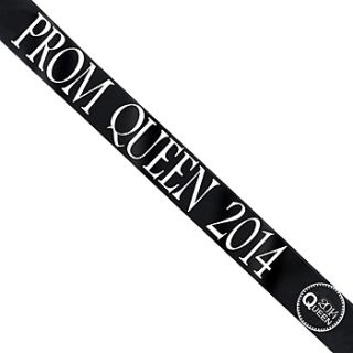 2014 Black Imperial Prom Queen Button Sash