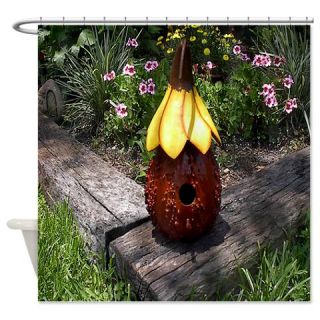  Gourd Sunflower Birdhouse Shower Curtain  Use code FREECART at Checkout