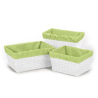 Sweet Jojo Designs Green And White Mini Dot Basket Liners (set Of 3) (Green/ whiteFits baskets from 6 inches x 8 inches to 12 inches x 16 inchesIncludes Three (3) linersBaskets not includedGender UnisexMaterials 100 percent cottonCare instructions Mac