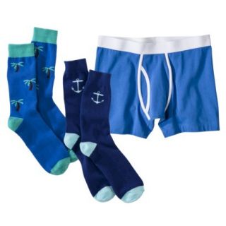 Mossimo Supply Co. Mens Boxer Briefs and Socks 3pc Set   Tropical Blue XL