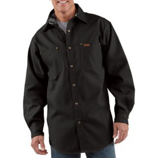 Carhartt Canvas Shirt Jacket   Black, Large Tall, Model# S296
