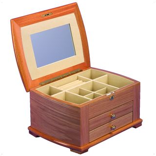 Wood Jewelry Collection Box With Drawer