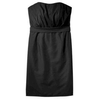 TEVOLIO Womens Taffeta Strapless Dress   Ebony   8