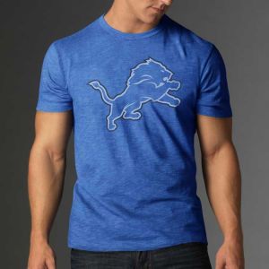 Detroit Lions 47 Brand NFL Logo Scrum T Shirt