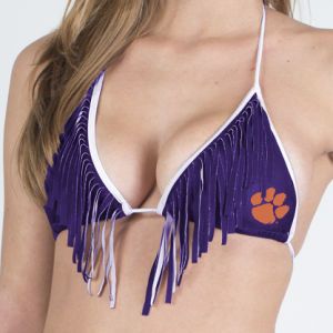 Clemson Tigers NCAA Fringe Bikini Top