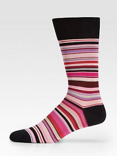 Paul Smith Multi Stripe Socks   Black
