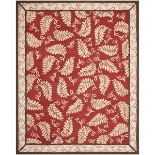 Martha Stewart Fern Frolic Saffron Red Wool Rug (9 X 12)
