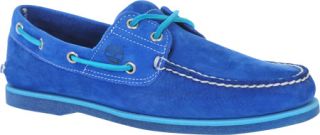 Mens Timberland Icon 2 Eye Boat Shoe   Olympian Blue Barefoot Buffed/Blue Moc T