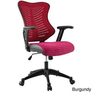 Clutch Office Chair With Black Mesh Back And Seat (BlackMaterials Mesh back, black PU seat and armsFinish MatteWheels YesArms YesSeat height 20 to 24 inchesAdjustable height 4 inchesArmrest height 28.5 to 32 inches high Back height 22 inches high 