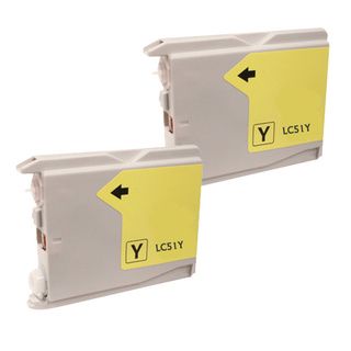Brother Lc51 Compatible Yellow Ink Cartridge (remanufactured) (pack Of 2) (YellowPrint yield 500 pages at 5 percent coverageNon refillableModel NL 2x Brother LC51 YellowWarning California residents only, please note per Proposition 65, this product may