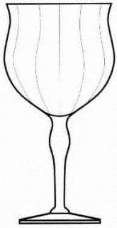 Tiffin Franciscan 14199 Optic Water Goblet   Stem #14199, Optic