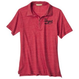 Mens Jersey Red Short Sleeve Polo   S
