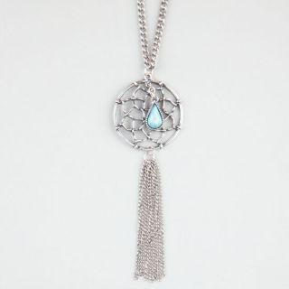 Dreamcatcher Fringe Necklace Silver One Size For Women 239616140