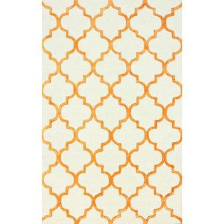 Nuloom Handmade Moroccan Trellis Faux Silk Wool Rug (76 X 96) (OrangePattern AbstractTip We recommend the use of a non skid pad to keep the rug in place on smooth surfaces.All rug sizes are approximate. Due to the difference of monitor colors, some rug 