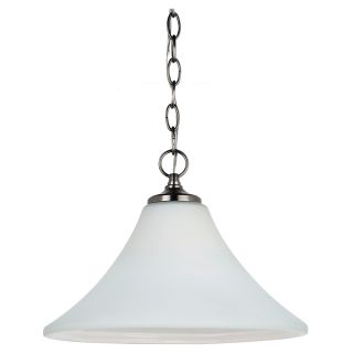 Sea Gull Lighting 1 light Antique Brushed Nickel Downlight Pendant With Satin Etched Glass