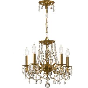 Crystorama Lighting CRY 5545 AG CL MWP Mirabella Chandelier Hand Polished