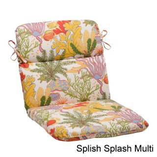 Pillow Perfect Splish Splash Outdoor Rounded Chair Cushion