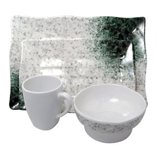 Marble Melamine 4 piece Dinner Set