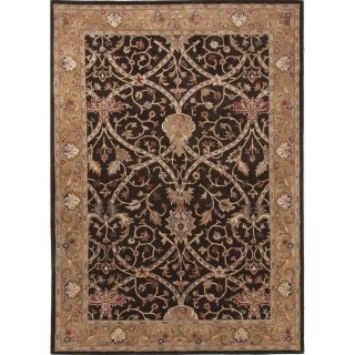 Traditional Oriental Gold/ Yellow Wool Tufted Rug (2 X 3)