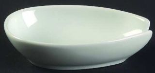 Apilco Classic Whiteware Spoon Rest/Holder (Holds 1 Spoon), Fine China Dinnerwar