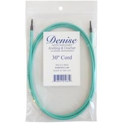 Denise Interchangeable Knit and Crochet Long Cord  30 Teal