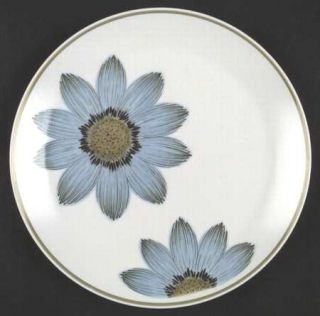Noritake Up Sa Daisy Dinner Plate, Fine China Dinnerware   Progression, Blue Dai