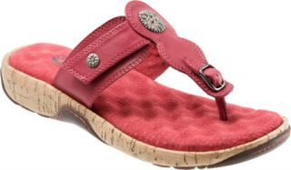 Womens SoftWalk Boulder   Red Veg Calf Leather Casual Shoes