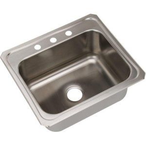 Elkay DCR2522103 Celebrity Top Mount Single Bowl Kitchen Sink, Stainless Steel 2