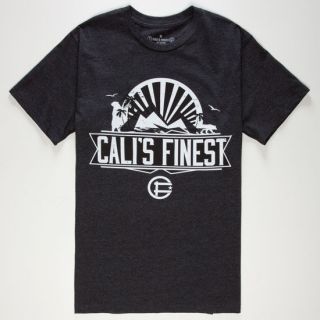 Land Of Cali Mens T Shirt Charcoal In Sizes Small, Large, X Large