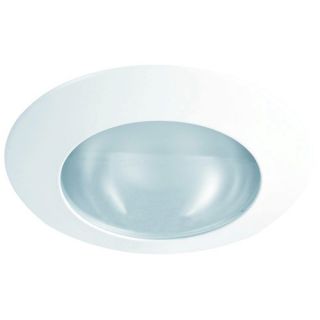 Elco Lighting EL22W Recessed Lighting Trim, 6 Line Voltage Glass Shower Trim White with Frosted Glass