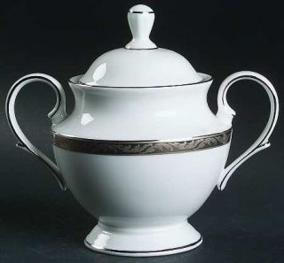 Lenox China Landmark Platinum Sugar Bowl & Lid, Fine China Dinnerware   Classics