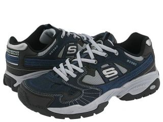 SKECHERS Sparta Mens Lace up casual Shoes (Blue)