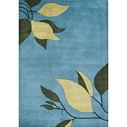 Alliyah Handmade Alaskan Blue New Zeeland Blend Wool Rug (5 X 8)