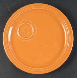 Homer Laughlin  Fiesta Tangerine (Newer) Snack Plate, Fine China Dinnerware   Ta