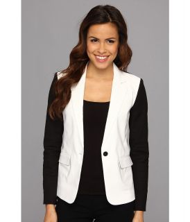 MICHAEL Michael Kors Contrast Sleeve Jacket Womens Jacket (White)