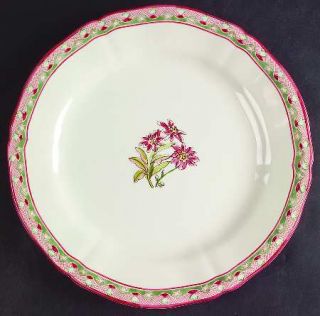 Gien Jardin Imaginaire Dessert Luncheon Plate, Fine China Dinnerware   Floral/An