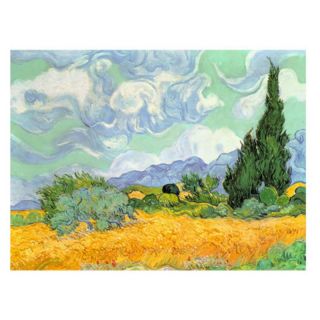 Trademark Global Inc Wheatfield with Cypresses1889 Canvas Art by Vincent van