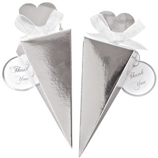 Cone Favor Kit Makes 50 silver (Silver. Imported. )