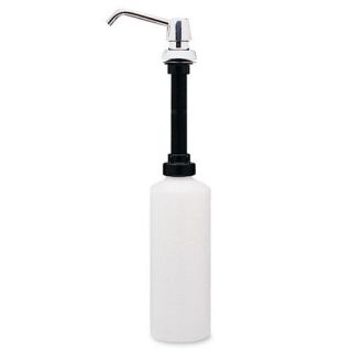 Bobrick 34 ounce Top filling Countertop mount Liquid soap Dispenser (Polished chromeMaterial Plastic, polyethylene, stainless steelMounts through 1 inch diameter hole in lavatory or countertop Corrosion resistant valve dispenses liquid soapsSpout height