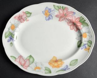 Johnson Brothers Orchid Splendour 13 Oval Serving Platter, Fine China Dinnerwar