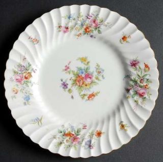 Minton Marlow (Older,Globe Backstamp) Salad Plate, Fine China Dinnerware   Flora
