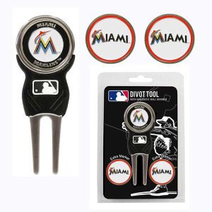 Miami Marlins Team Golf Divot Tool and Markers