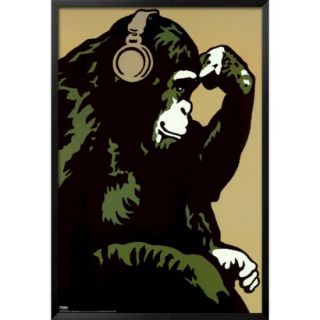 Art   Monkey Thinker Framed Poster